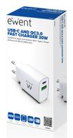Draagbare oplader Ewent EW1321 Wit 20 W - thumbnail