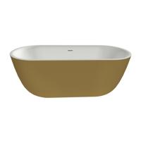XenZ Vrijstaand Bad Humberto 170x72x63 cm Solid Surface Goud - thumbnail