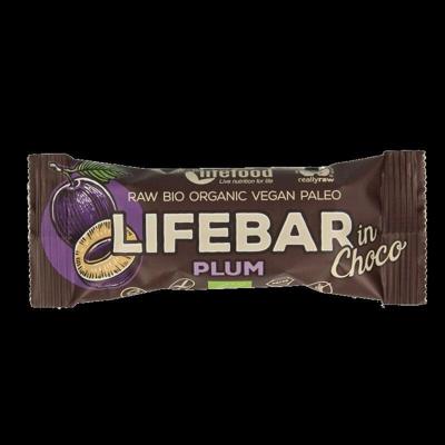 Lifefood Lifebar Inchoco pruimen bio raw 40 Gram