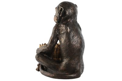 Decoratieve figuren Home ESPRIT Gouden Donkerbruin Aap 40 x 37 x 50 cm