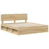 Bedframe met hoofdeinde Sonoma 180 x 200 cm Massief grenenhout - thumbnail