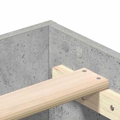 Bedframe zonder matras 135x190 cm spaanplaat betongrijs