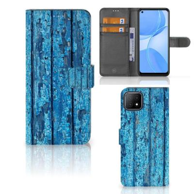 OPPO A73 5G | Book Style Case | Wood Blue