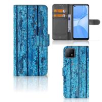 OPPO A73 5G | Book Style Case | Wood Blue - thumbnail