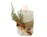 Kaars LED Lumineo Wit Beige ø 7,5 x 13 cm (AA) - thumbnail