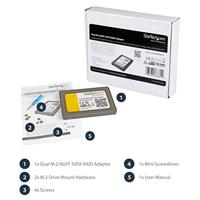 StarTech.com Dubbele M.2 NGFF SATA adapter met RAID - thumbnail