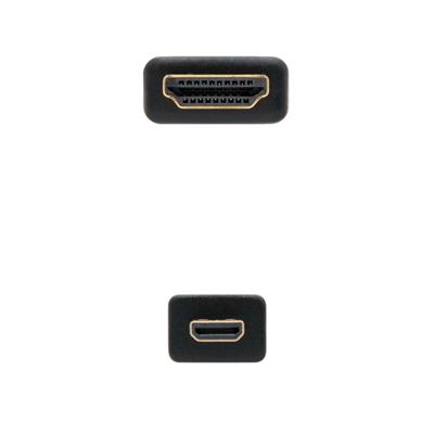 Kabel HDMI naar Micro HDMI NANOCABLE 10.15.3501 Zwart (0,8 m) - thumbnail