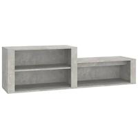VidaXL Schoenenkast 150x35x45 cm bewerkt hout betongrijs - thumbnail