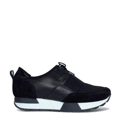 Sacha leren sneakers zwart