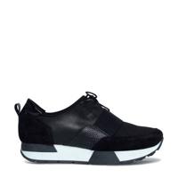 Sacha leren sneakers zwart - thumbnail