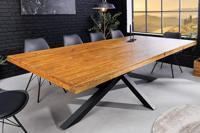 Massief houten eettafel GALAXIE 200 cm vintage bruin grenen gerecycled industrieel design - 43678 - thumbnail