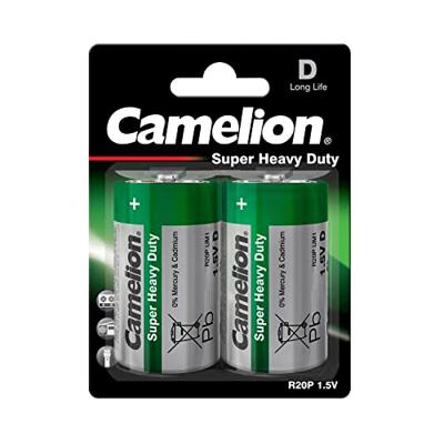 Camelion 1.5v d r20p mono um1 batterijen per 2