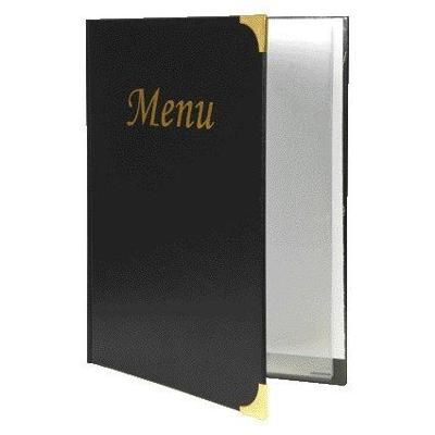 Securit menukaart Basic ft A4, zwart