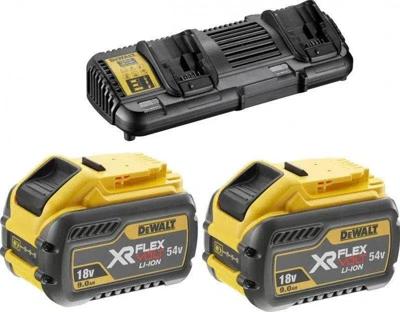 DeWALT DCB132X2 Starterset 2x DCB547 Accu 9.0Ah 54V XR FlexVolt + Dubbellader DCB132