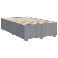 Boxspring met matras stof lichtgrijs 120x190 cm - thumbnail
