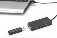 Digitus DA-70240-1 DA-70240-1 USB-hub 4 poorten USB-A USB 3.0 5 GBit/s Met aluminium behuizing Zwart - thumbnail