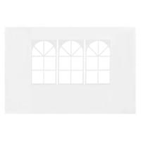 Tentwanden met raam PE wit 2 st - thumbnail