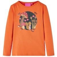 VidaXL Kindershirt met lange mouwen 104 oranjebruin - thumbnail