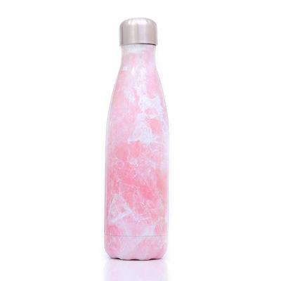 Thermische beker vacuüm kolf warmte waterfles draagbare roestvrijstalen sport ketel capaciteit: 500ml (roze)