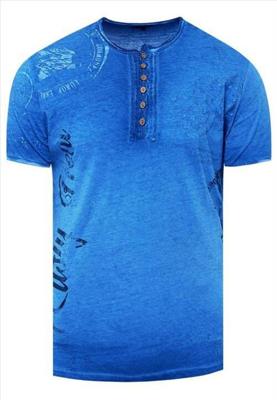 Rusty Neal - T-Shirt Heren - Indigo - Blauw - Modaitalia
