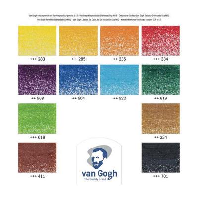 Bruynzeel Van gogh kleurpotloden starterset met 12 kleuren Bruynzeel Van gogh kleurpotloden starterset met 12 kleuren
