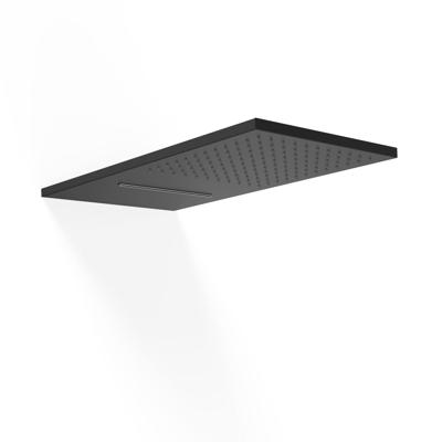 Hoofddouche Tres Wand met Waterval 28x55 cm Mat Zwart Hoofddouche Tres Wand met Waterval 28x55 cm Mat Zwart