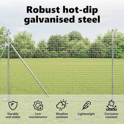 VidaXL Afrasteringspaal 13 pcs zilver staal