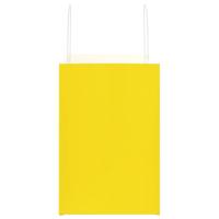 VidaXL Papieren zakken 250 st met hengsels 21x11x36 cm geel - thumbnail