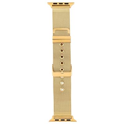 Milanese met gesp bandje - Goud - Geschikt voor Apple Watch 38mm / 40mm / 41mm / 42mm