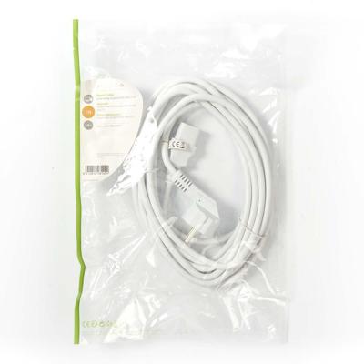 Voedingskabel | Schuko Male Haaks - IEC-320-C13 | 5,0 m | Wit