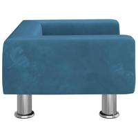 Hondenmand 50x40x26,5 cm fluweel blauw - thumbnail