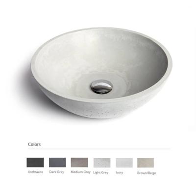 Opzet Wastafel Urbi et Orbi Circum Beton 40x15 cm Bruin Beige