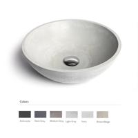 Opzet Wastafel Urbi et Orbi Circum Beton 40x15 cm Bruin Beige - thumbnail