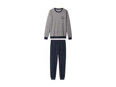 esmara Men Heren pyjama (Grijs/donkerblauw, XL)