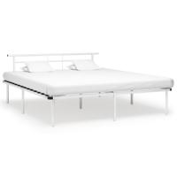 Bedframe metaal wit 200x200 cm - thumbnail