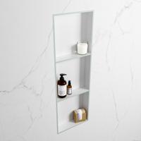 MONDIAZ EASY Nis 89,5x29,5cm in solid surface kleur Greey | Talc. 3 vakken geschikt voor in- of opbouw - thumbnail