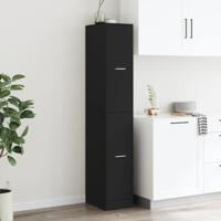Apothekerskast 30x41x174,5 cm bewerkt hout zwart - thumbnail
