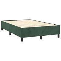 Boxspring met matras fluweel donkergroen 120x200 cm - thumbnail