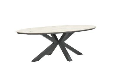 Edison tafel 220x115xH75 cm zwart/teak