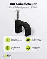 Goobay Kabelclip 8mm rond zwart box(100) - 4113233 - thumbnail