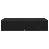 Wandschap met lades 80x33x17 cm bewerkt hout zwart - thumbnail