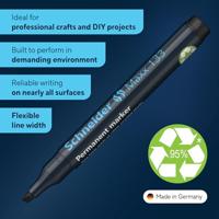 Viltstift schneider maxx 133 schuin 1-4mm zwart | 10 stuks - thumbnail