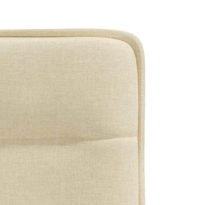 Eetkamerstoelen 2 st stof crmekleurig