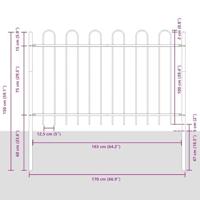 Tuinhek 9 pcs Grijs 15,3 x 1 m Poedercoating staal - thumbnail