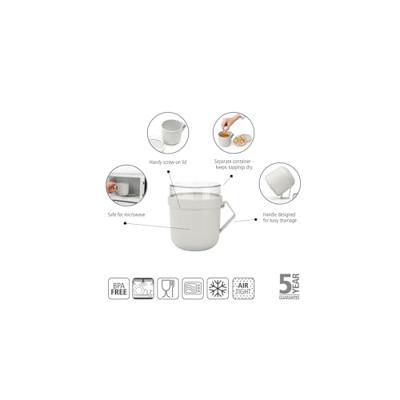 Brabantia Make & Take soepbeker 0,6 liter, kunststof light grey - thumbnail