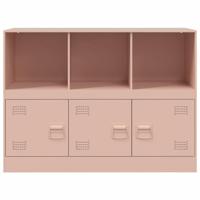 Dressoir 99x39x73 cm staal roze - thumbnail