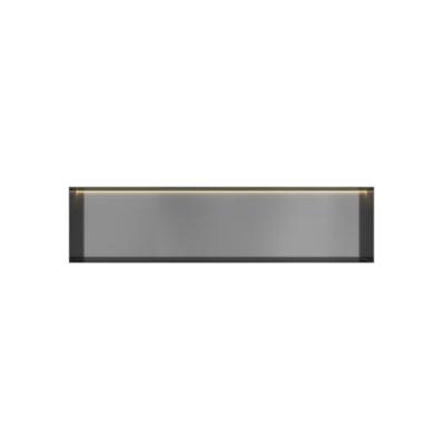 Hotbath &More Inbouwnis - 30 x 120 x 10 cm - Frameless - met LED-verlichting - Geborsteld Gunmetal PVD