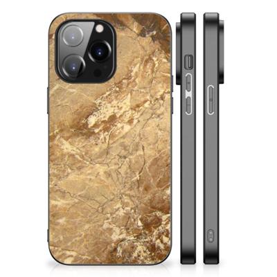 iPhone 14 Pro Max Marmeren Print Telefoonhoesje Marmer Creme