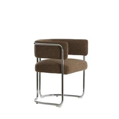 Light&living Eetkamerstoel 56x52x72 cm ADANTE donker bruin+chroom