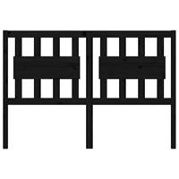 Hoofdbord 145,5x4x100 cm massief grenenhout zwart - thumbnail